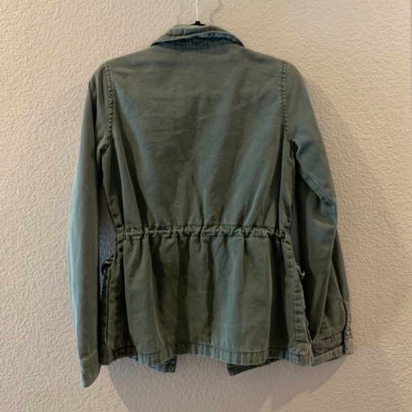 Urban Outfitters Ecote Women's Army Green Utility Military Drawstring Waist Jack - Picture 2 of 5